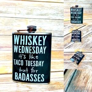 Totally Rad Whiskey Wednesday Flask NWT